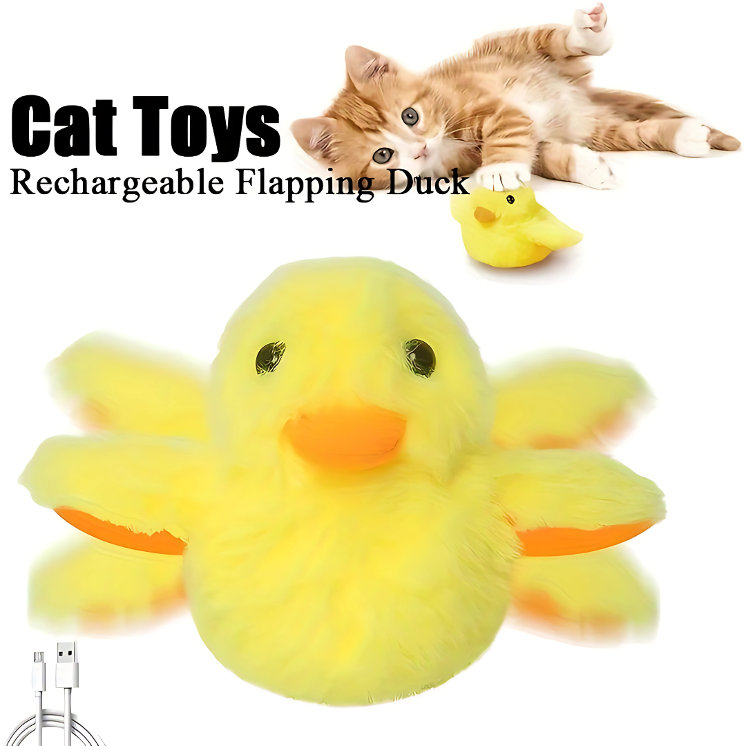 Interactive Electric Cat Toy - USB Rechargeable Flapping Duck