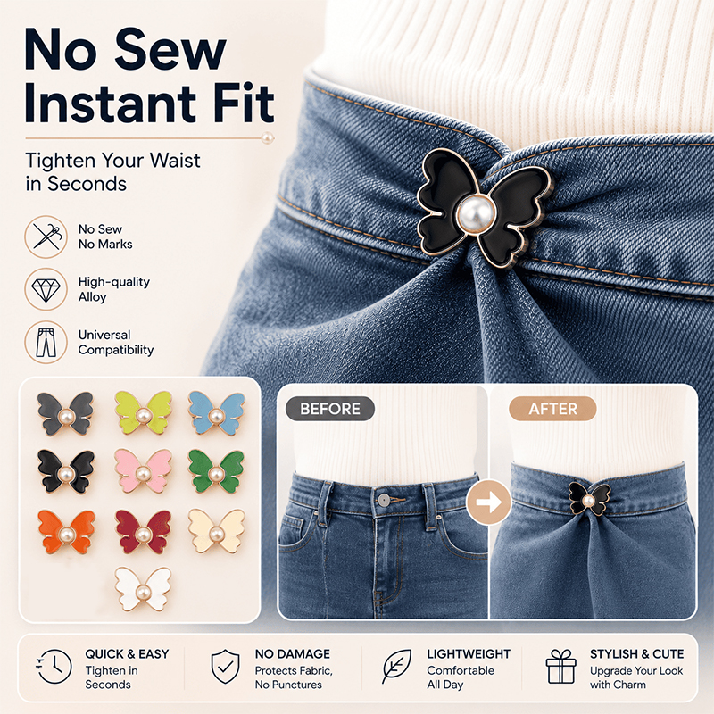 Butterfly Waist Cinching Button