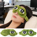 Fashion Cartoon Sleep Eye Mask Comfort Plush Blackout Eye Cover Office Lunch Break Nap Mask