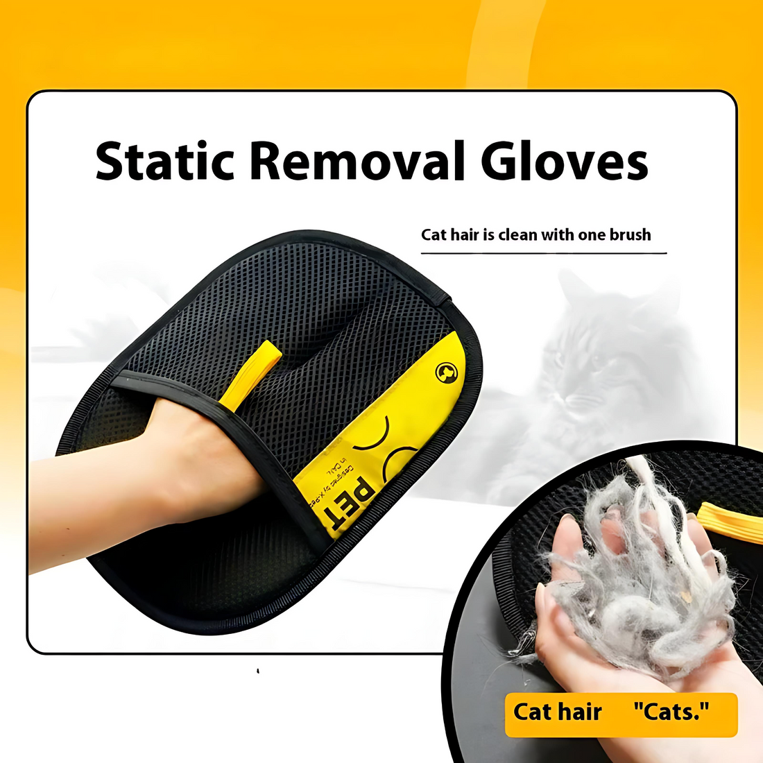 Pet Hair Remover Gloves - BUY 1 GET 1 FREE! Easy Fur Removal