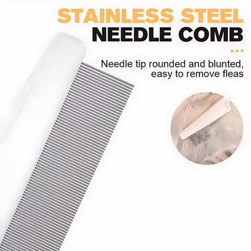 Professional Pet Flea and Tear Stain Removal - BUY 1 GET 1 FREE - High-Density Teeth for Dogs & Cats