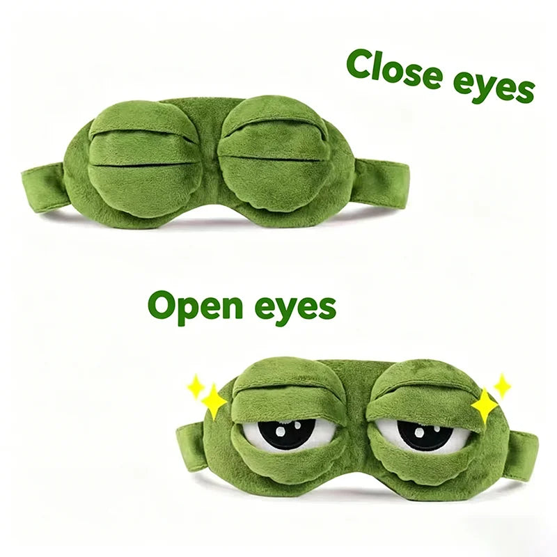 Fashion Cartoon Sleep Eye Mask Comfort Plush Blackout Eye Cover Office Lunch Break Nap Mask