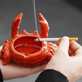 [Ceramic Crab Ashtray] Ceramic Ashtray, Unique Irregular Crab-Shaped with Lid - Fly-Resistant | Whimsical Ashtray for Home and Office Decor, Smoke Accessory