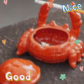 [Ceramic Crab Ashtray] Ceramic Ashtray, Unique Irregular Crab-Shaped with Lid - Fly-Resistant | Whimsical Ashtray for Home and Office Decor, Smoke Accessory
